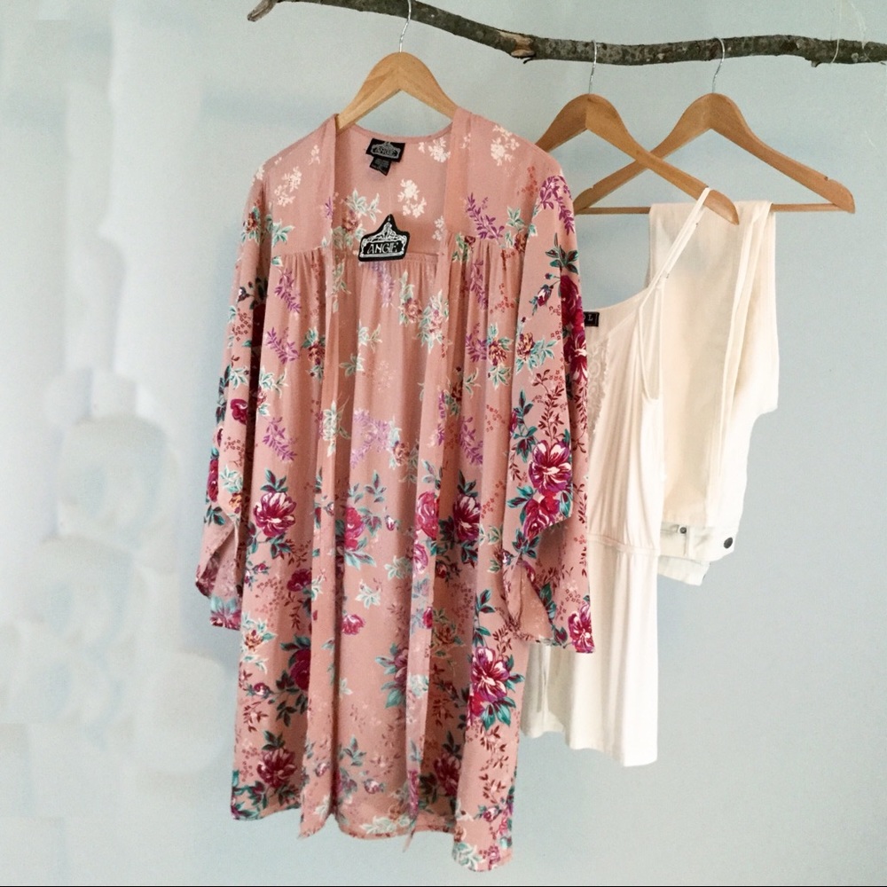 Angie Boho Floral Kimono